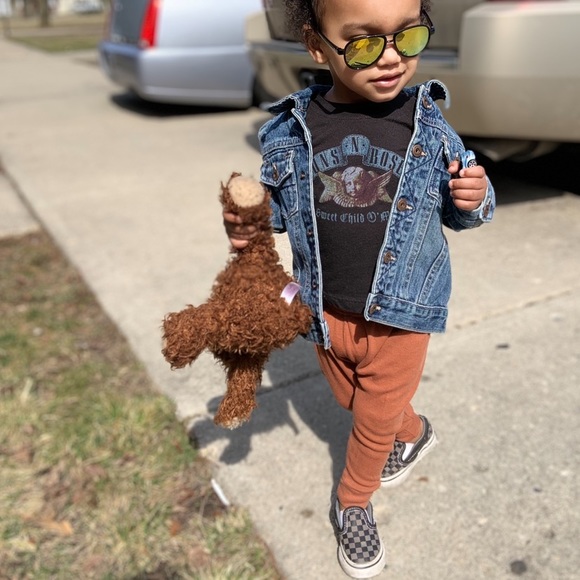 Black/Gray Checkered Classic Slip-On Vans (Infant) - Picture 2 of 2